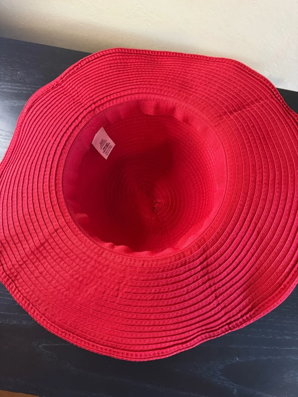 Women’s Packable Red Wide Brim Sun Hat One Size